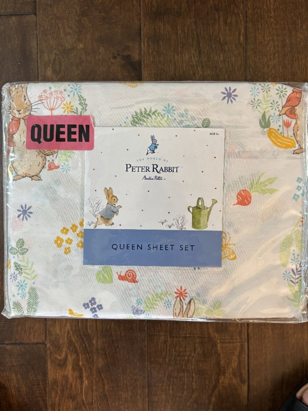 Peter Rabbit Queen Cotton Sheet Set.  Includes fitted, flat, and 2 pillow cases.